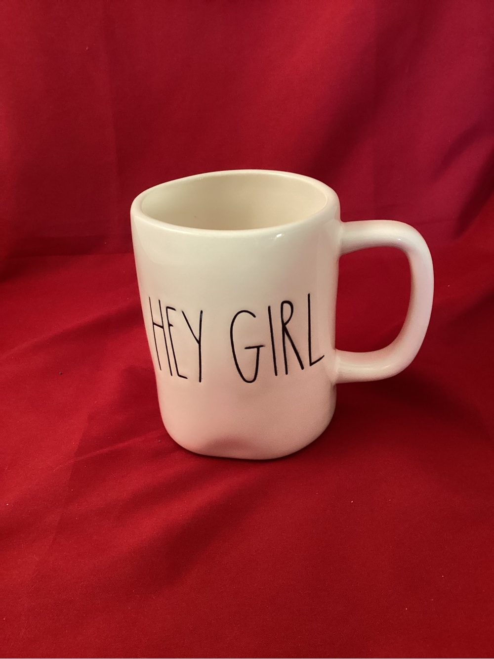 Rae Dunn Hey Girl Ceramic Mug in White